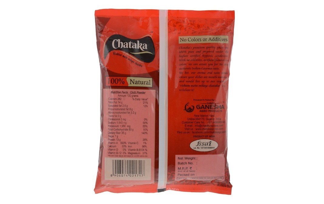 Chataka Chilli Powder Regular    Pack  400 grams